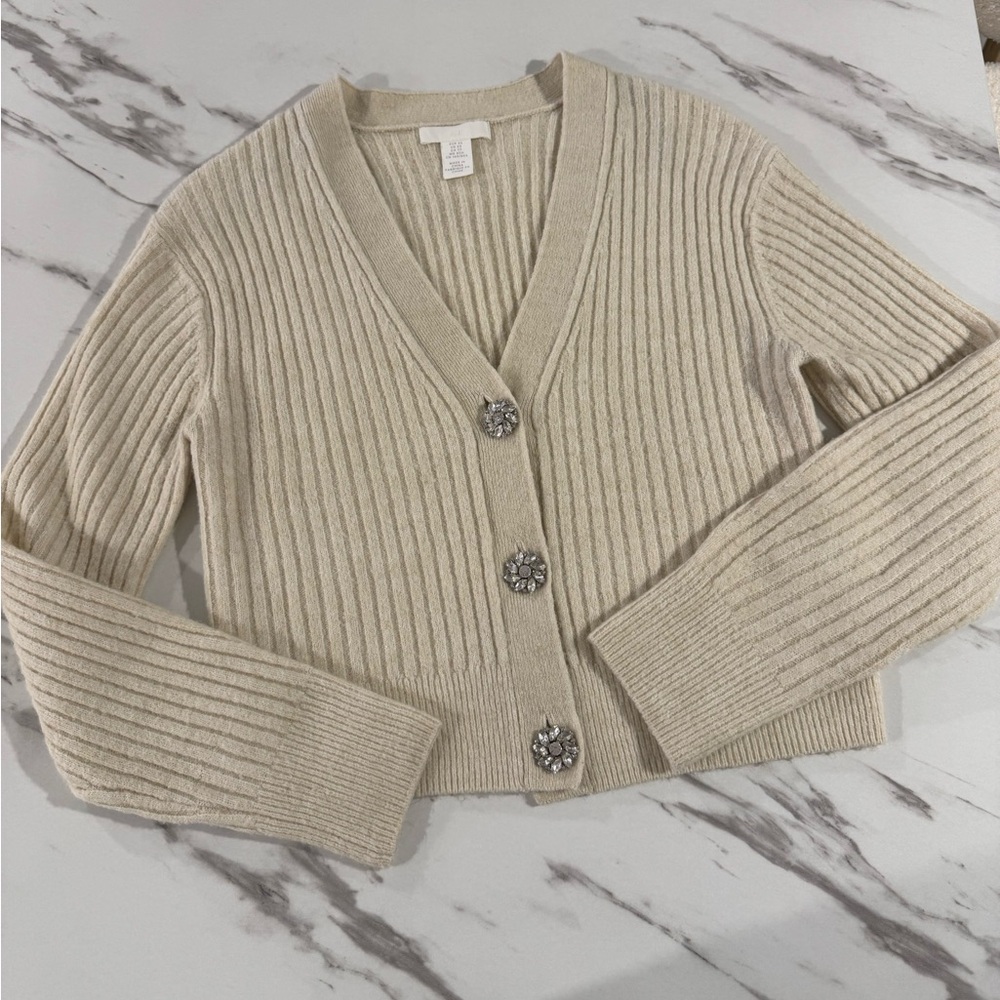 H&M Light Tan Ribbed Sweater